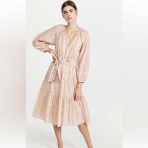 Cleobella Kala Midi Boho Dress in Peony - Medium